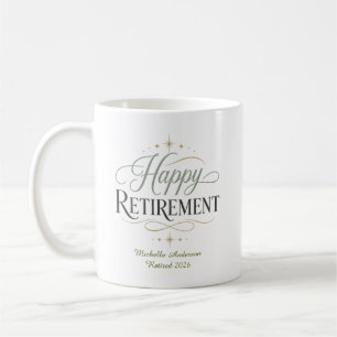 Persönlicher Name zum Ruhestand Kaffeetasse
