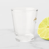 Persönlicher Namen-geehrter goldener Schnapsglas (Links)