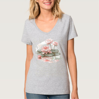 Persönlicher Nosegrey-Lotus-Teich T-Shirt