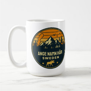Persönlicher Ortsname rund um Schweden Design Kaffeetasse