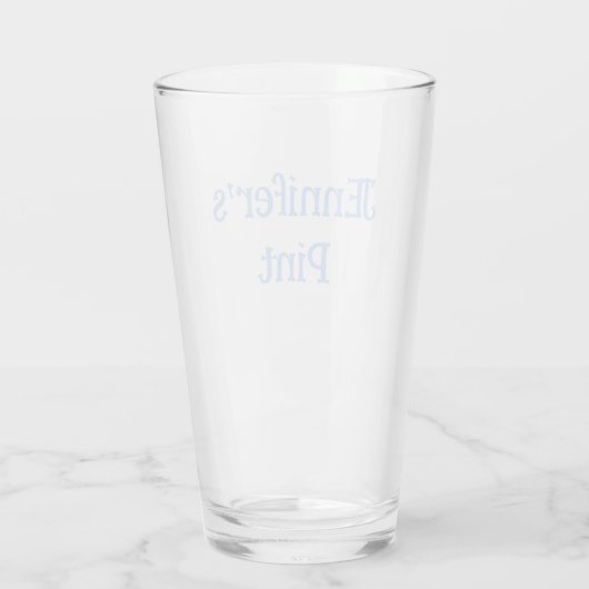 Persönlicher Pint Glas (Rückseite)