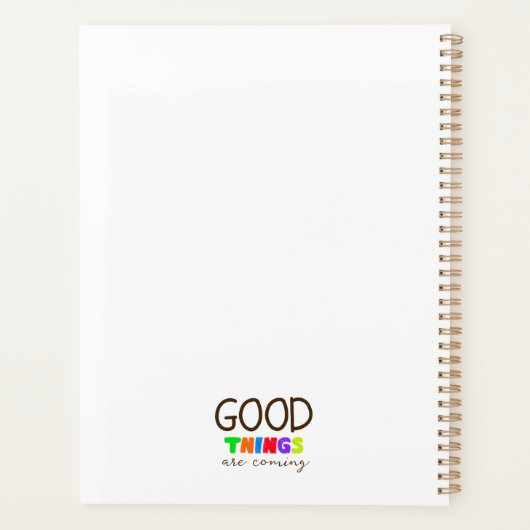 Persönlicher Planer mit positiven Affirmationen (Rückseite)
