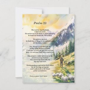 Persönlicher Psalm 23 mit Hirtenbildern Postkarte