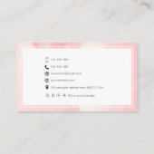 Persönlicher QR-Code stylisch abstrakte Wasserfarb Visitenkarte (Rückseite)