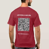 Persönlicher QR-Code-T - Shirt und benutzerdefinie (Rückseite)