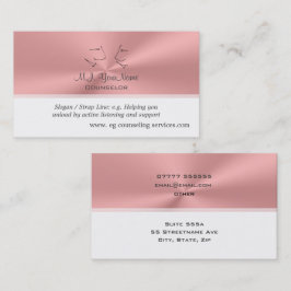 Persönlicher Ratgeber luxuriöser rosa Chromblick Visitenkarte