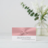 Persönlicher Ratgeber luxuriöser rosa Chromblick Visitenkarte (Stehend Vorderseite)