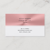 Persönlicher Ratgeber luxuriöser rosa Chromblick Visitenkarte (Rückseite)