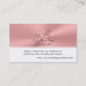 Persönlicher Ratgeber luxuriöser rosa Chromblick Visitenkarte (Vorderseite)