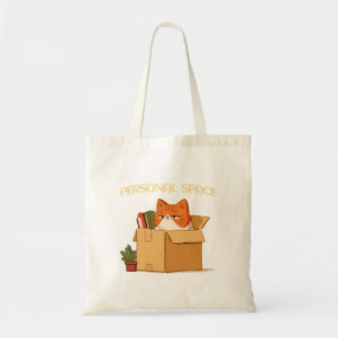 Persönlicher Raum Orange Katze in einer Box Tragetasche