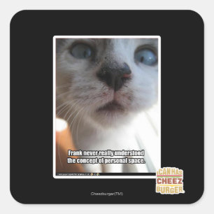 Persönlicher Raum Quadratischer Aufkleber