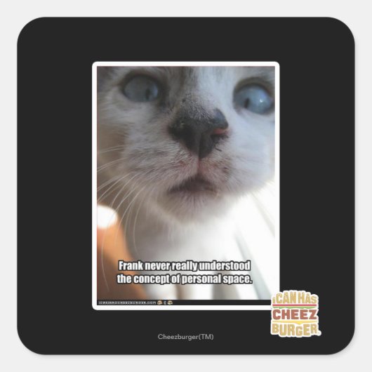 Persönlicher Raum Quadratischer Aufkleber (Vorderseite)