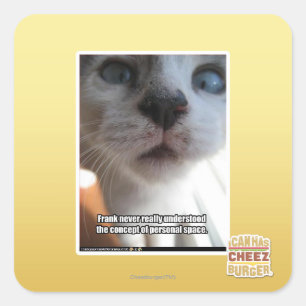 Persönlicher Raum Quadratischer Aufkleber