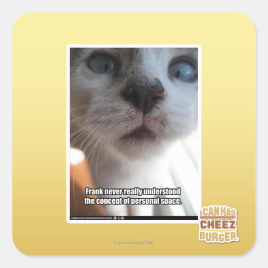 Persönlicher Raum Quadratischer Aufkleber (Vorderseite)