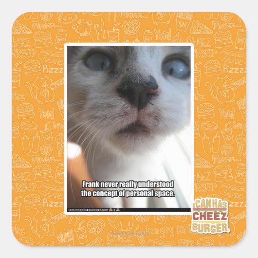 Persönlicher Raum Quadratischer Aufkleber (Vorderseite)