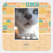 Persönlicher Raum Quadratischer Aufkleber (Vorderseite)