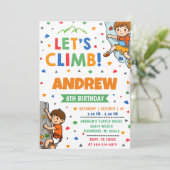 Persönlicher Rock Climbing Geburtstag Einladung (Stehend Vorderseite)