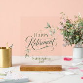 Persönlicher Ruhestand Name Acrylschild (Hochzeit)