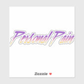 Persönlicher Schmerz - Aufkleber schneiden (Blatt)