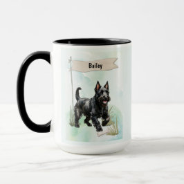 Persönlicher schottischer Terrier Wasserfarben-Hun Tasse