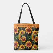 Persönlicher Sonnenblumenangebot/Namensfall Tasche (Rückseite)