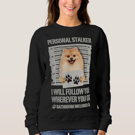Persönlicher Stalker-Spitz Sweatshirt (Vorderseite)