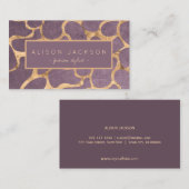 Persönlicher Stylist von Mauve Visitenkarte (Vorne/Hinten)