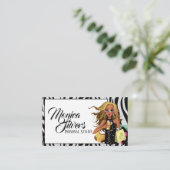 Persönlicher Stylist Weibliche mit Zebra Hintergru Visitenkarte (Stehend Vorderseite)