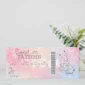 Persönlicher Taurus Tattoo Geburtstag Geschenkguts Einladung (Stehend Vorderseite)