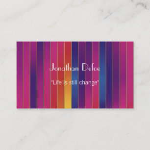 Persönlicher Trainer-bunte gestreifte Visitenkart Visitenkarte