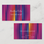 Persönlicher Trainer-bunte gestreifte Visitenkarte (Vorne/Hinten)