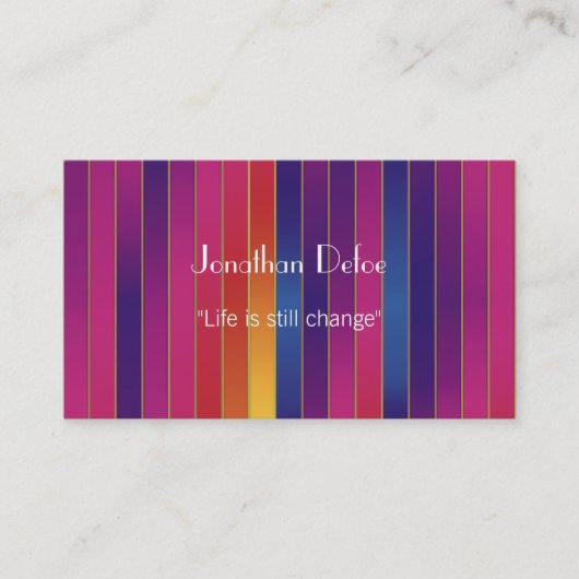 Persönlicher Trainer-bunte gestreifte Visitenkarte (Vorderseite)
