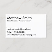 Persönlicher Trainer - Dumbbell-Logo - Gewohnheit Visitenkarte (Rückseite)