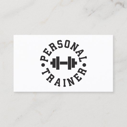 Persönlicher Trainer - Dumbbell-Logo - Gewohnheit Visitenkarte (Vorderseite)