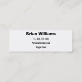 Persönlicher Trainer-dünne Visitenkarten Mini Visitenkarte (Rückseite)