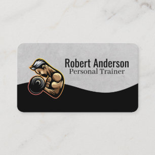 Persönlicher Trainer Fitness-Logo Gewichtheben Visitenkarte