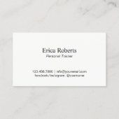 Persönlicher Trainer-Fitnessdumbbell-coole Visitenkarte (Rückseite)