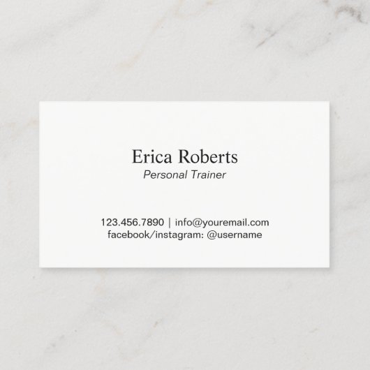 Persönlicher Trainer-Fitnessdumbbell-coole Visitenkarte (Rückseite)