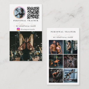 Persönlicher Trainer-Foto-Feed-Social-Media-QR-Cod Visitenkarte