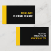 Persönlicher Trainer für Schwarz und Farbe Visitenkarte (Vorne/Hinten)