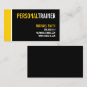 Persönlicher Trainer für Schwarz und Farbe Visitenkarte (Vorne/Hinten)