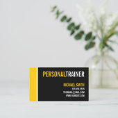 Persönlicher Trainer für Schwarz und Farbe Visitenkarte (Stehend Vorderseite)