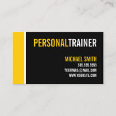 Persönlicher Trainer für Schwarz und Farbe Visitenkarte (Vorderseite)
