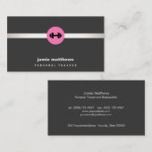 Persönlicher Trainer für weibliche Fitness Pink Du Visitenkarte (Vorne/Hinten)
