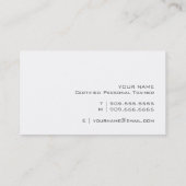 Persönlicher Trainer oder Visitenkarte (Rückseite)