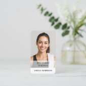Persönlicher Trainer QR-Code-Foto Visitenkarte (Stehend Vorderseite)