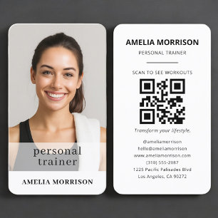 Persönlicher Trainer QR-Code-Foto Visitenkarte