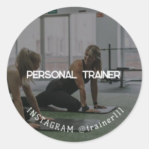 Persönlicher Trainer Runder Aufkleber