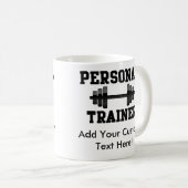 Persönlicher Trainer Schwarzweiss-Dumbell Training Kaffeetasse (VorderseiteRechts)