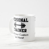 Persönlicher Trainer Schwarzweiss-Dumbell Training Kaffeetasse (Vorderseite Links)